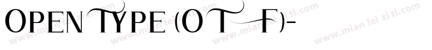 OpenType (OTF)字体转换